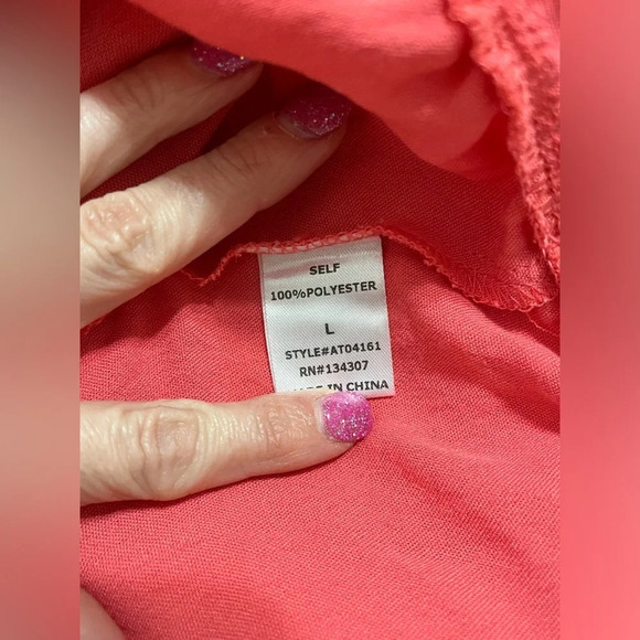 Lumiere lace trim crop short sleeve top in pink - Picture 5 of 5